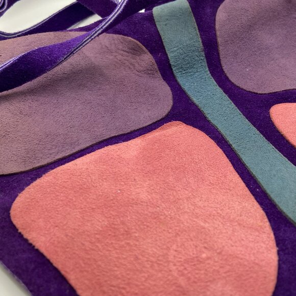 Vintage All Suede Leather Butterfly Purse Mark Cross England Brand 50's to 70's - Picture 10 of 14